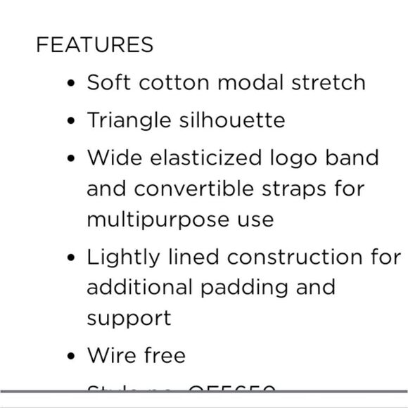 Calvin Klein Cotton Triangle Bra with Removable Pads Pink Sz XSMALL NWT - Picture 7 of 10